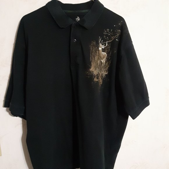 Legendary Whitetails Men's Deer Polo Shirt in Size XL - Picture 2 of 6